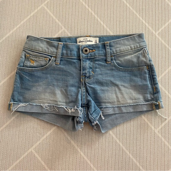Abercrombie Kids Blue Denim Shorts girl's size 10 - Picture 1 of 8